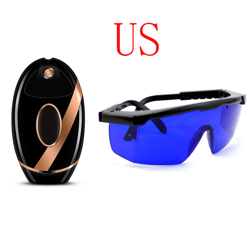 At-Home IPL Hair Removal Device, black glass set