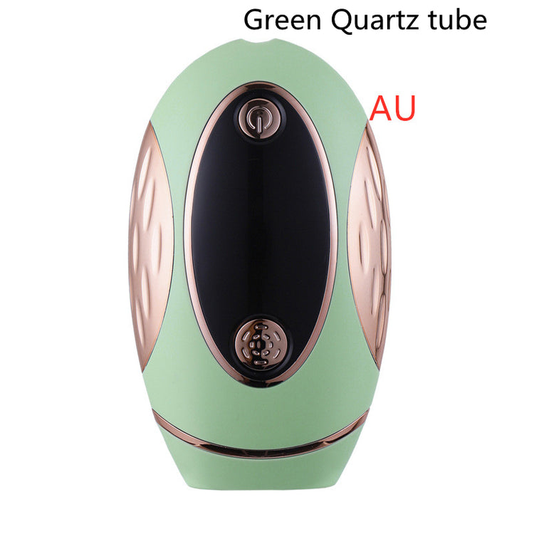 At-Home IPL Hair Removal Device, green with quartz lamp