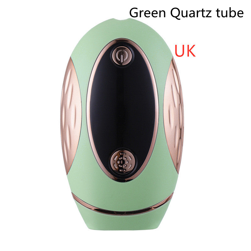 At-Home IPL Hair Removal Device, green with quartz lamp
