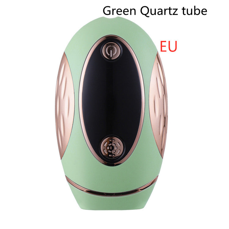 At-Home IPL Hair Removal Device, green with quartz lamp